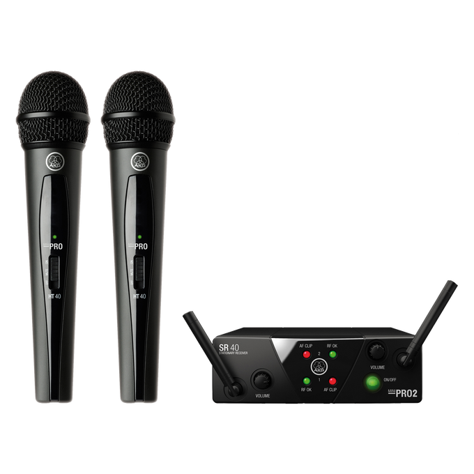 AKG ワイヤレスマイクセット SR 40 HT 40 WMS40 Mini Dual Vocal Set | Wireless microphone system